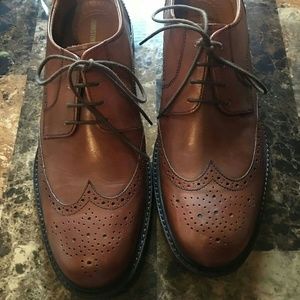 JOHNSTON & MURPHY WiNGTIP Dress Shoe Brogue EUC