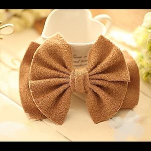 Fabric Leather Hair Clip