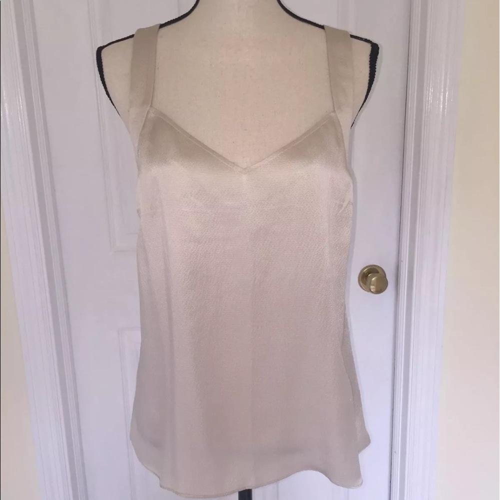 J Crew Hammered Silk Camisoles champagne color