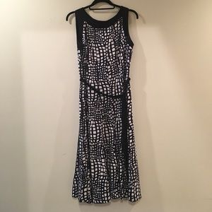 Navy Patterned Dress