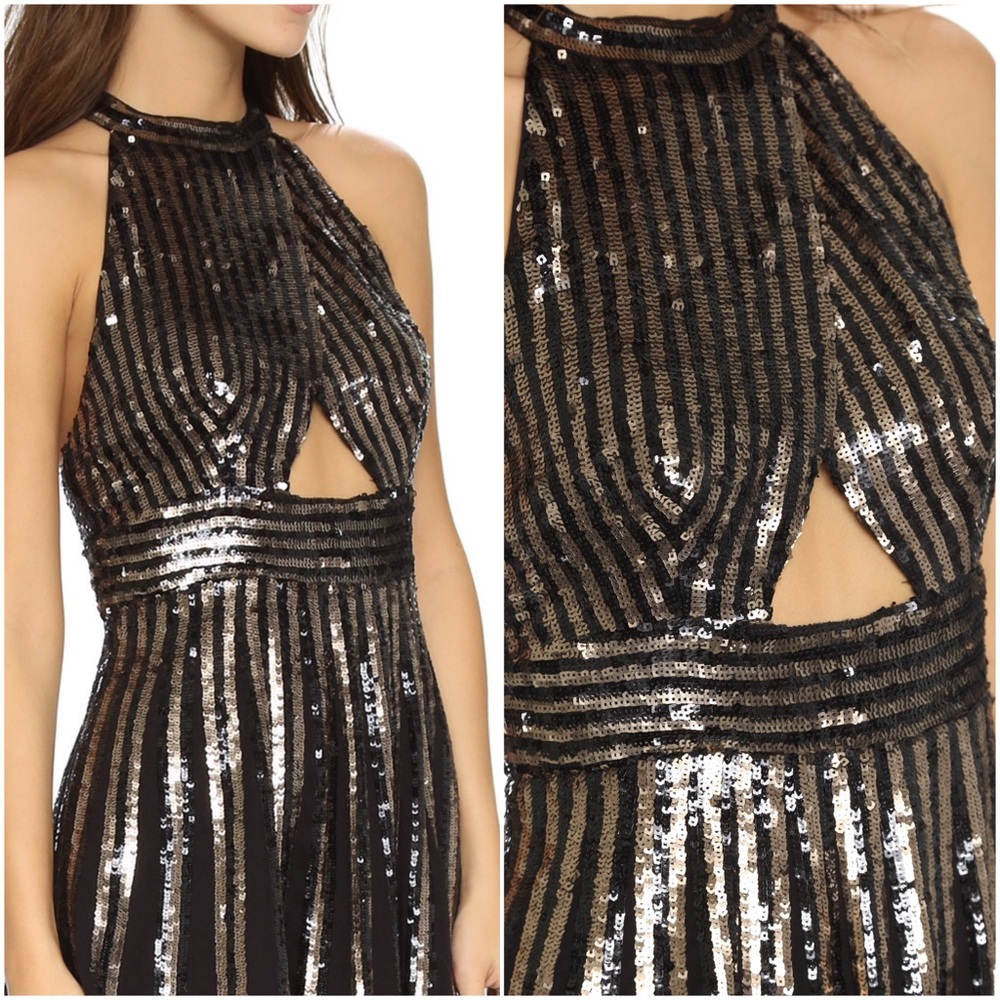 FREE PEOPLE  $350*  Sequin Stripe MINI DRESS