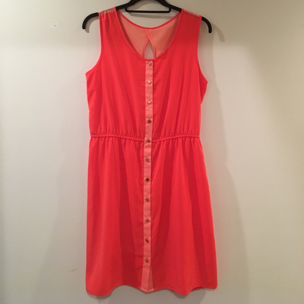 Two-Tone Salmon Summer Dress