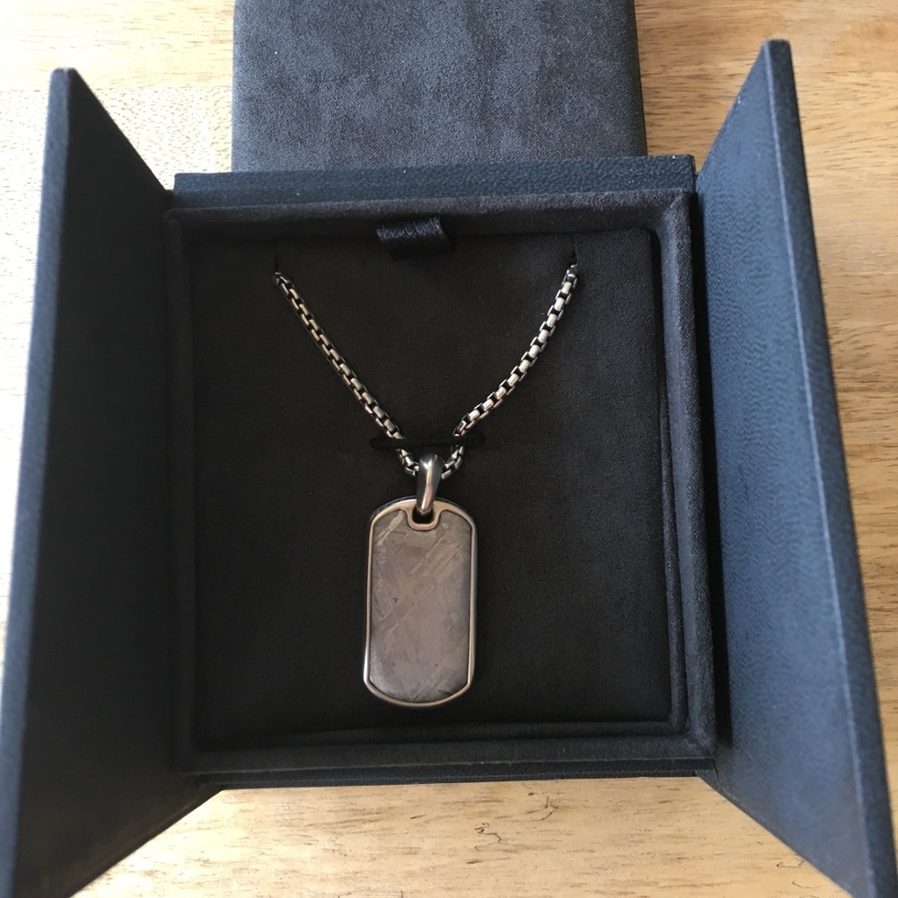 David Yurman dog tag 35 x 19mm
