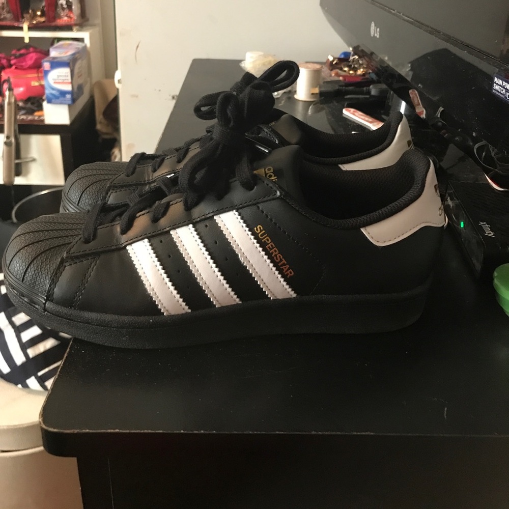 Black and White Adidas Superstar Foundation