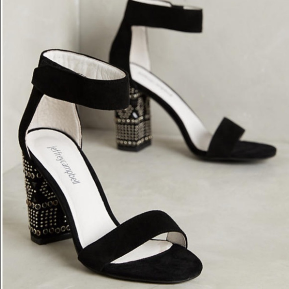 Jeffrey Campbell "Lindsay" Suede Sandal Heels