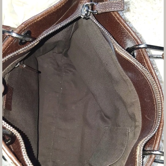 100% AUTHENTIC GUCCI LOGO CANVAS TOTE BAG - Picture 2 of 6