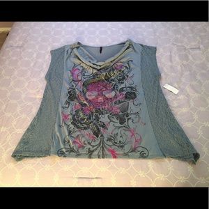 🛍 MAKE OFFER  t-shirt blouse lace, plus size 3x
