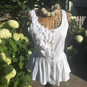 NY&CO White Peplum Top
