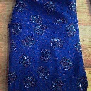 LuLaRoe navy OS camera leggings NEW