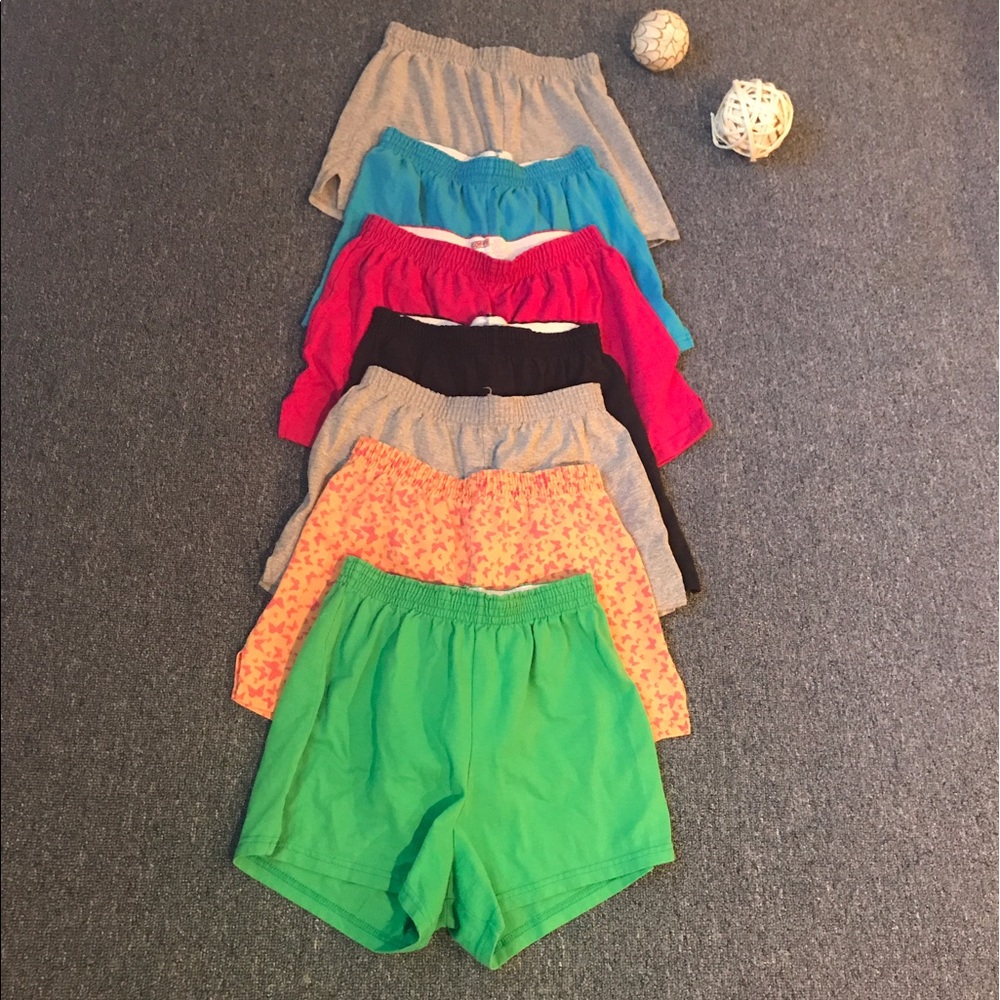 SOFFE SHORTS BLUE BUTTERFLY PRINT BLACK GREEN GRAY