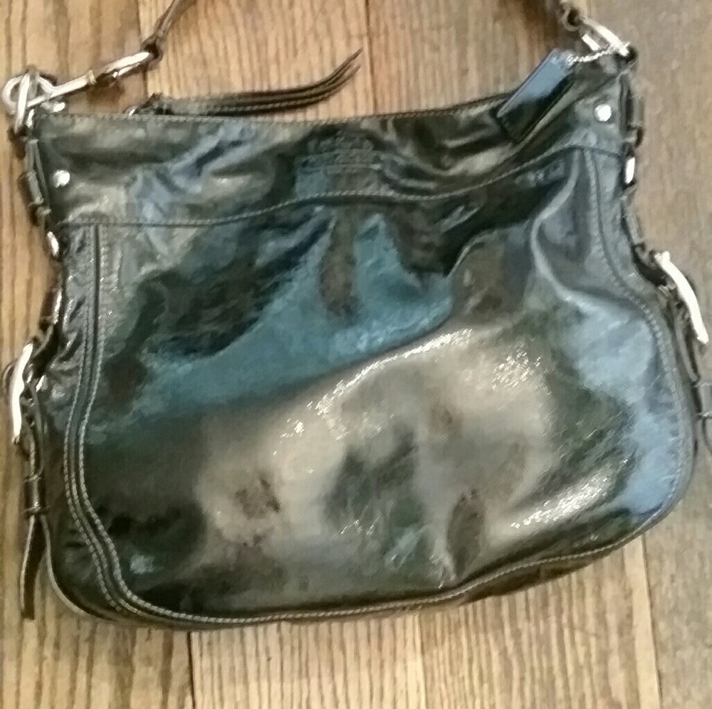 Coach black patent leather