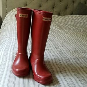 Kids Hunter Red Boots