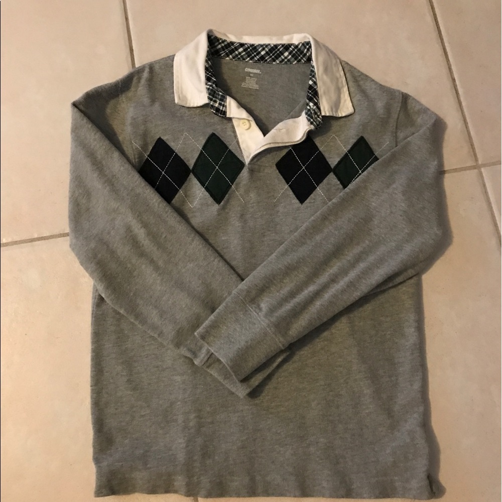 Boys preppy shirt. Cotton knit.
