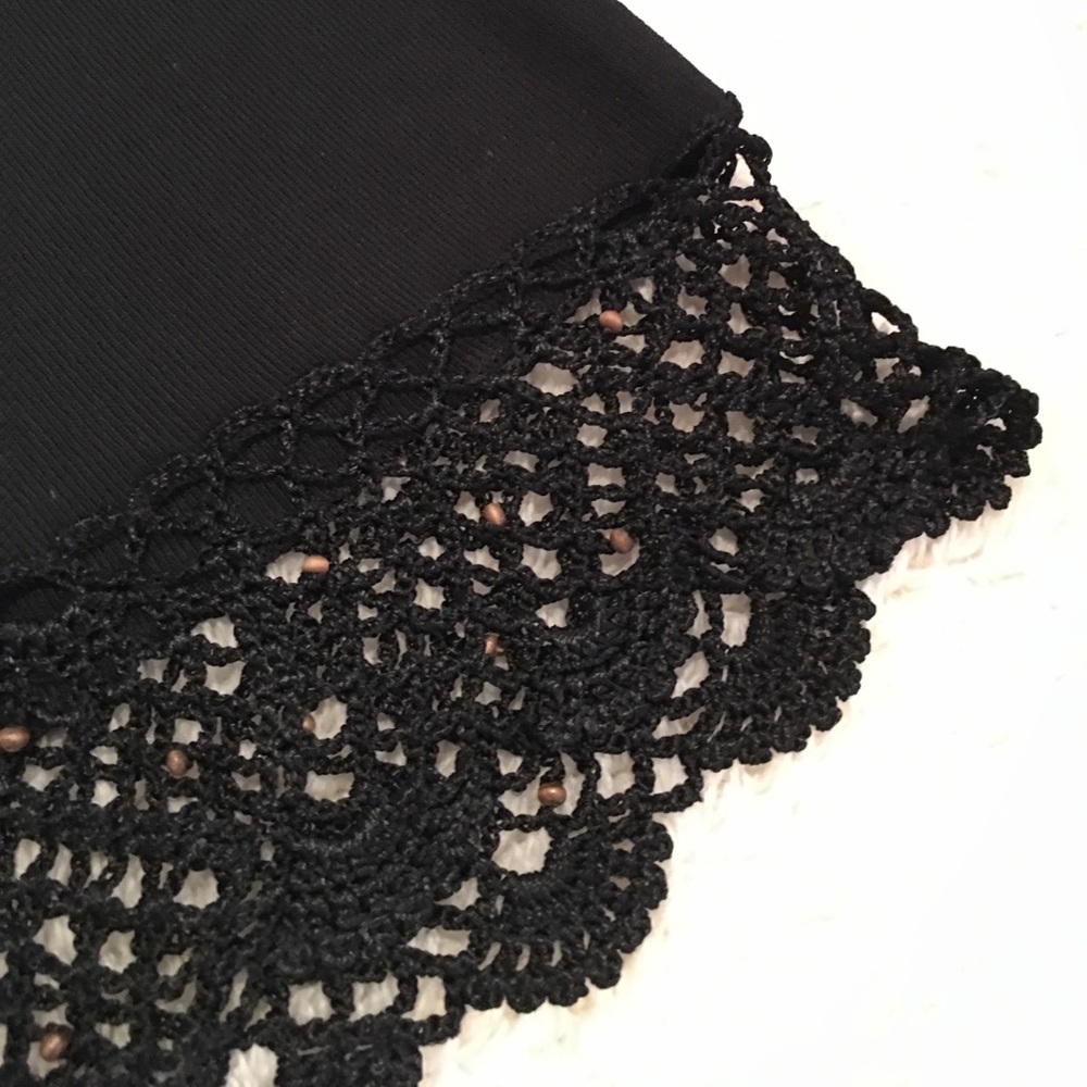 Notations Black Knit & Lace Skirt - Picture 2 of 6
