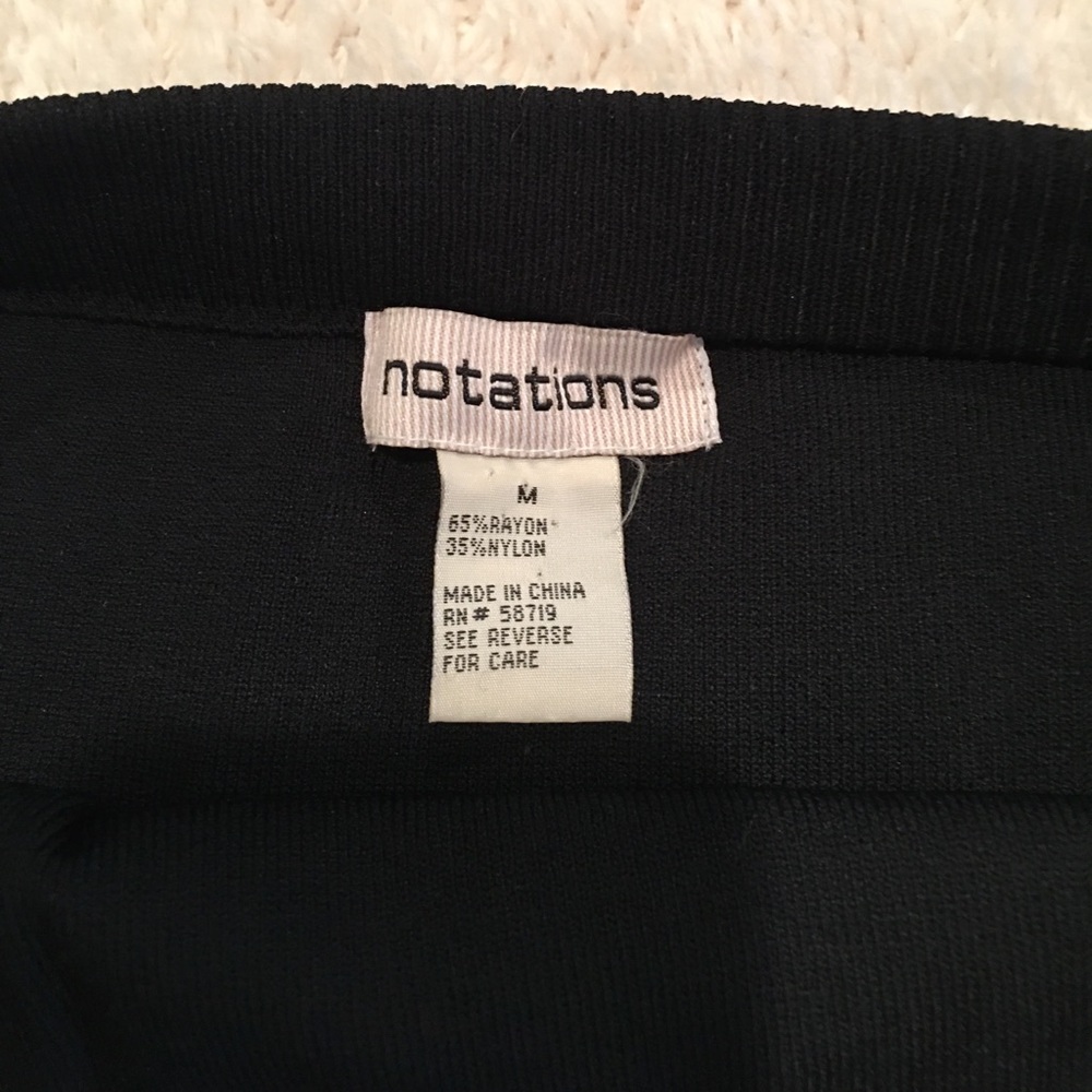 Notations Black Knit & Lace Skirt - Picture 3 of 6