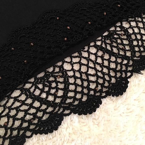 Notations Black Knit & Lace Skirt - Picture 5 of 6