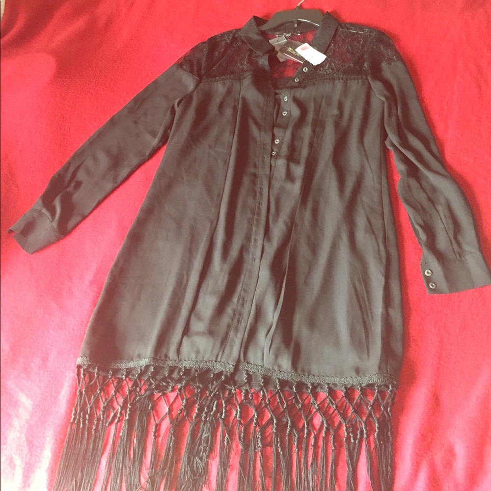 Miss Me crochet fringe dress