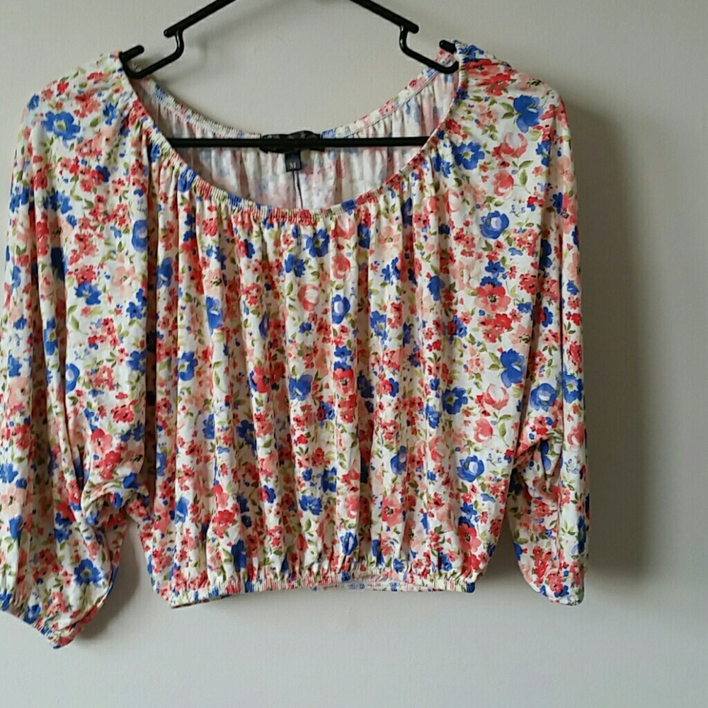 Women's Mandee Flower Crop Top M