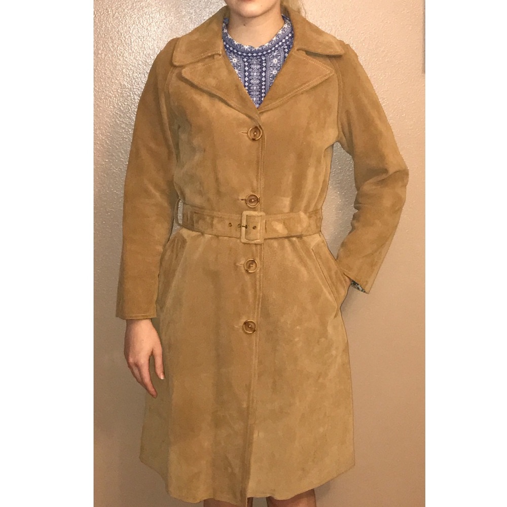 1960's Vintage Suede Trench Coat
