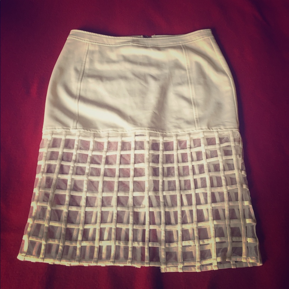 Cream pencil skirt VBoutique