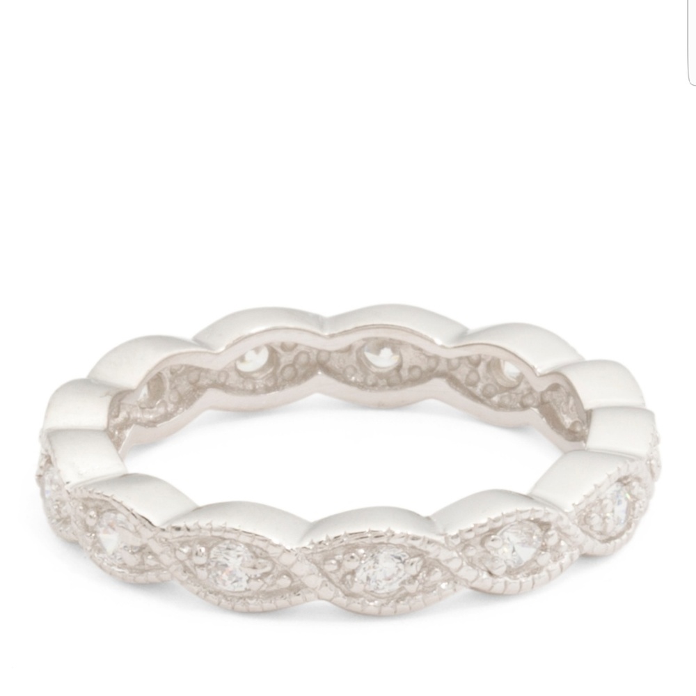 Contessa DiCapri Sterling Silver Eternity Band