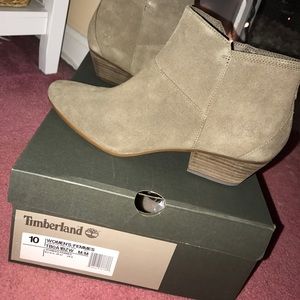 Dark brown heel booties
