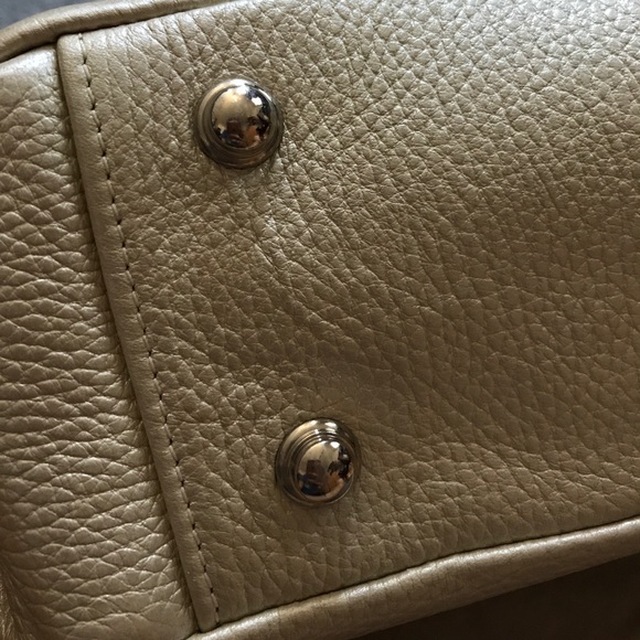 Botkier Light Gold Leather Satchel - Trigger - Picture 7 of 8