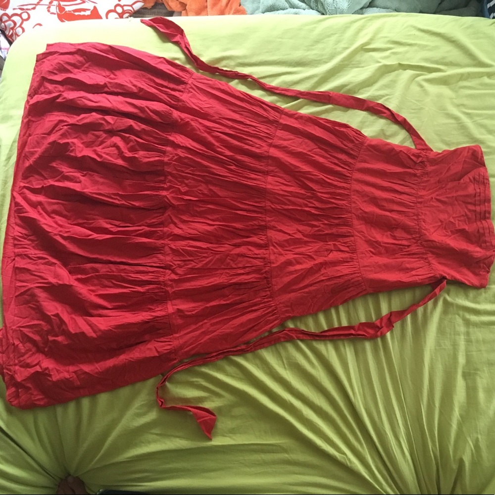 Anthropologie Edme & Esylltte long red dress Sz 4