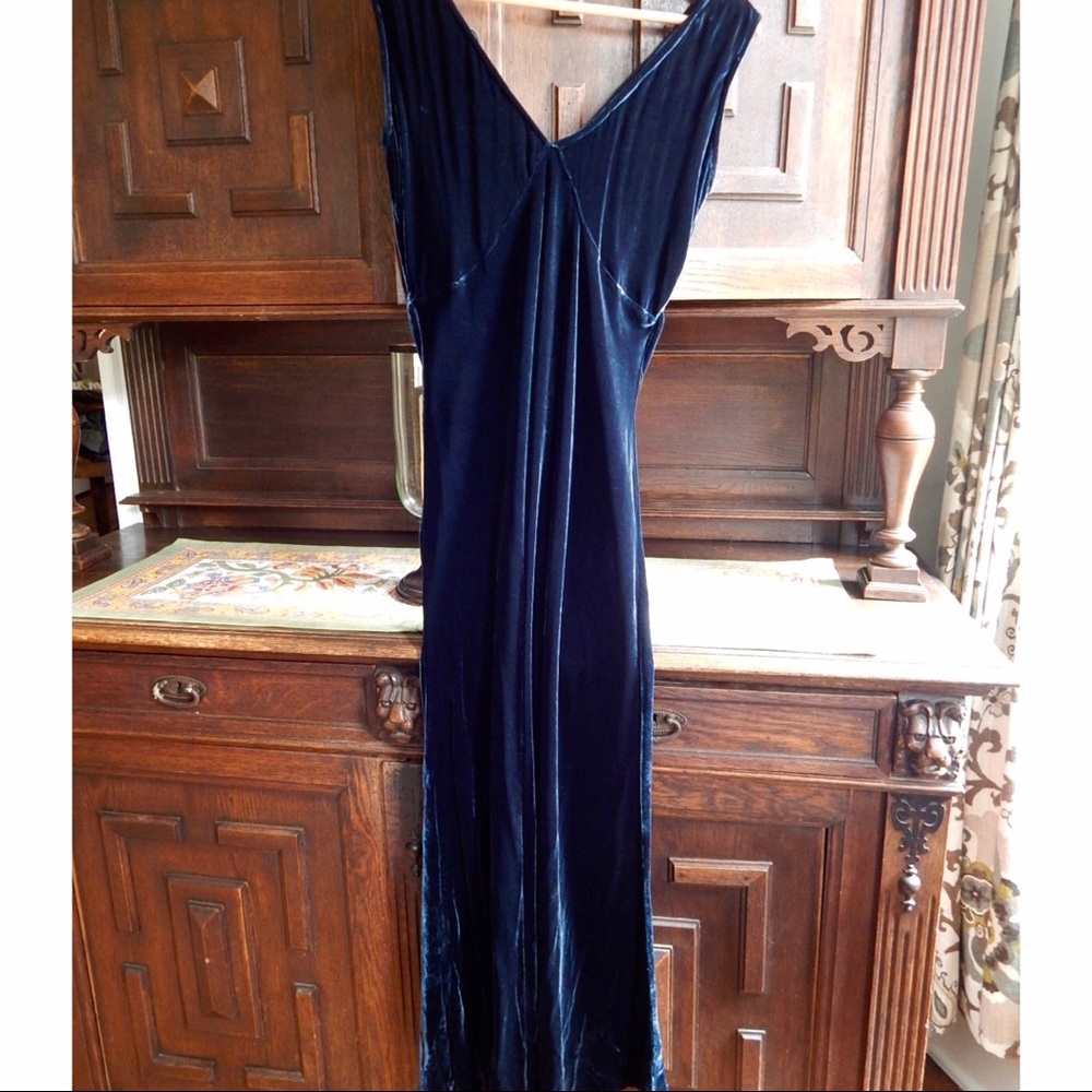 Midnight Blue Velvet Dress - Stunning!!