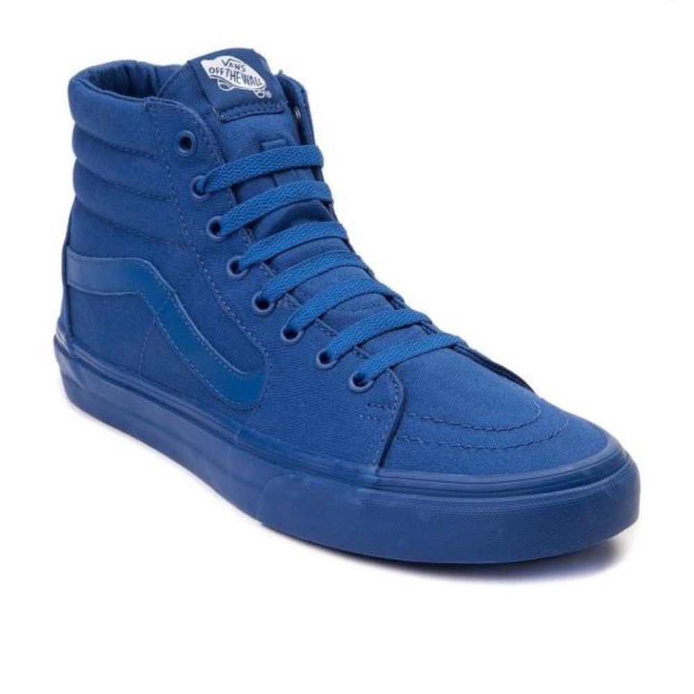 All blue high top vans