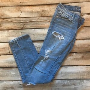 American eagle skinny ripped jeans