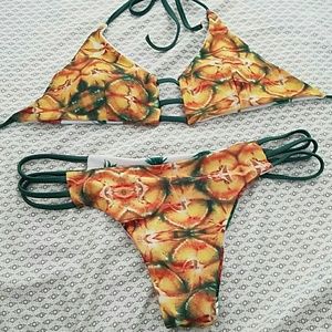 Med Pineapple Bikini (reversible) never worn.