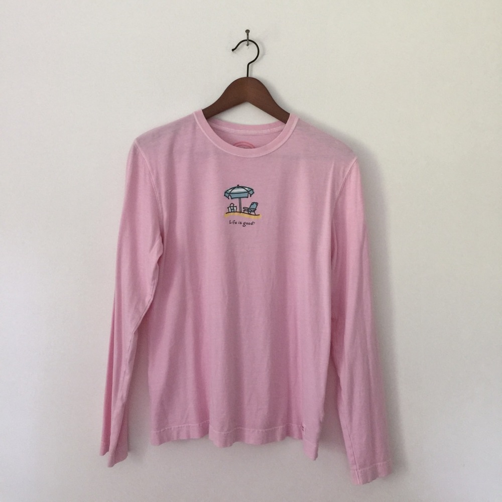 EUC Life is Good long sleeve t-shirt size S