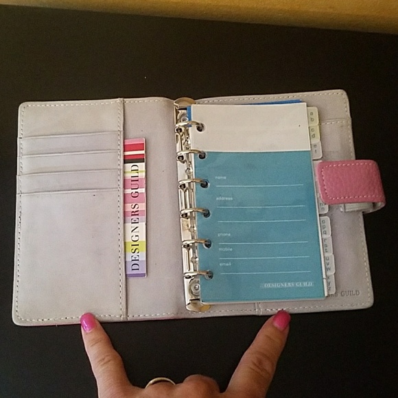 Designers Guild Pink Leather Agenda PM size - Picture 5 of 7