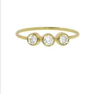 Jennifer Meyer hand crafted trilogy diamond ring