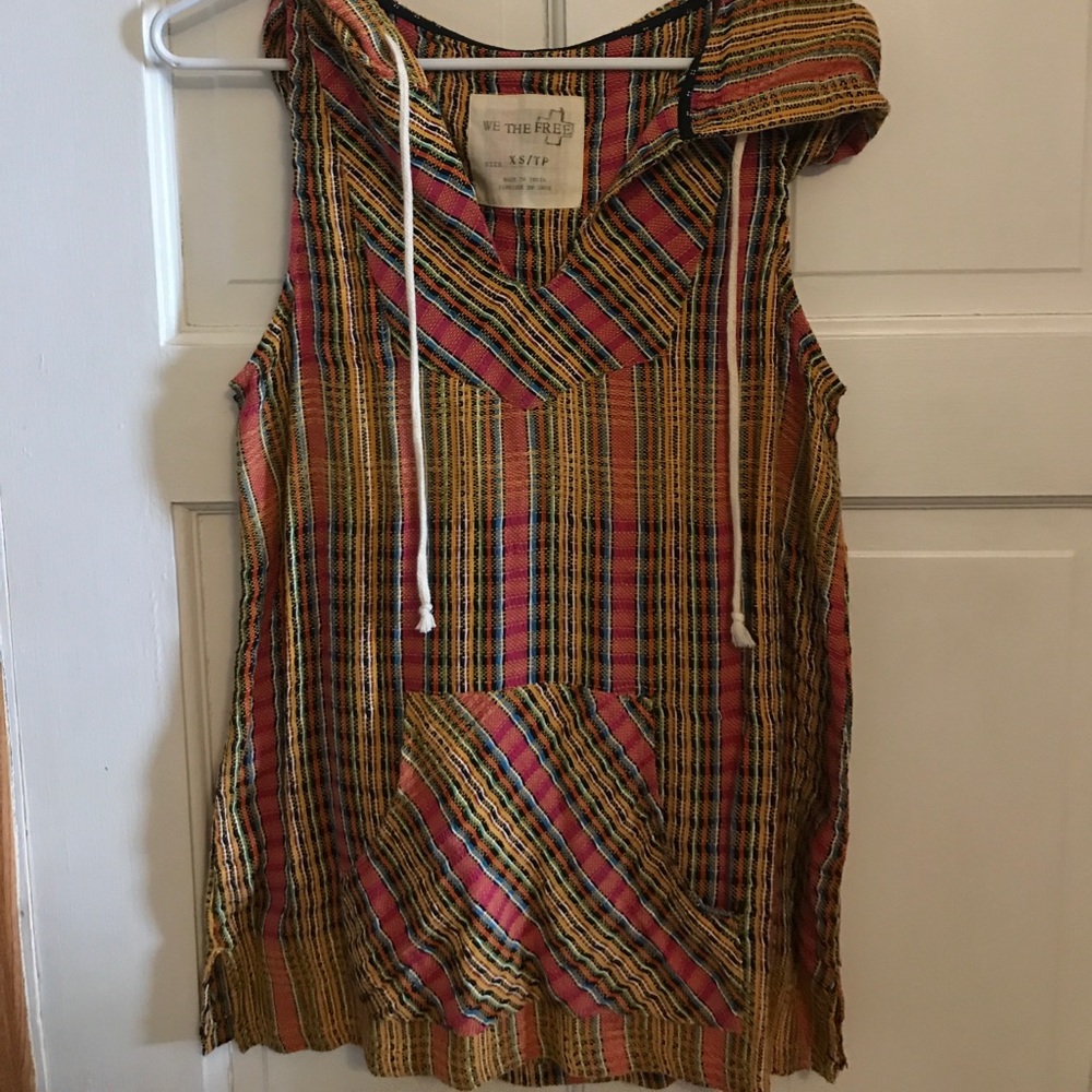 Free People Woven Hoodie sz xs