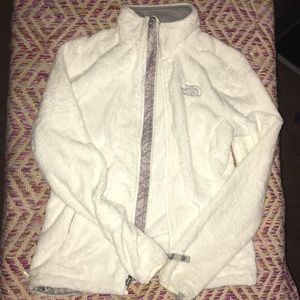 Fleece White North Face Jacket