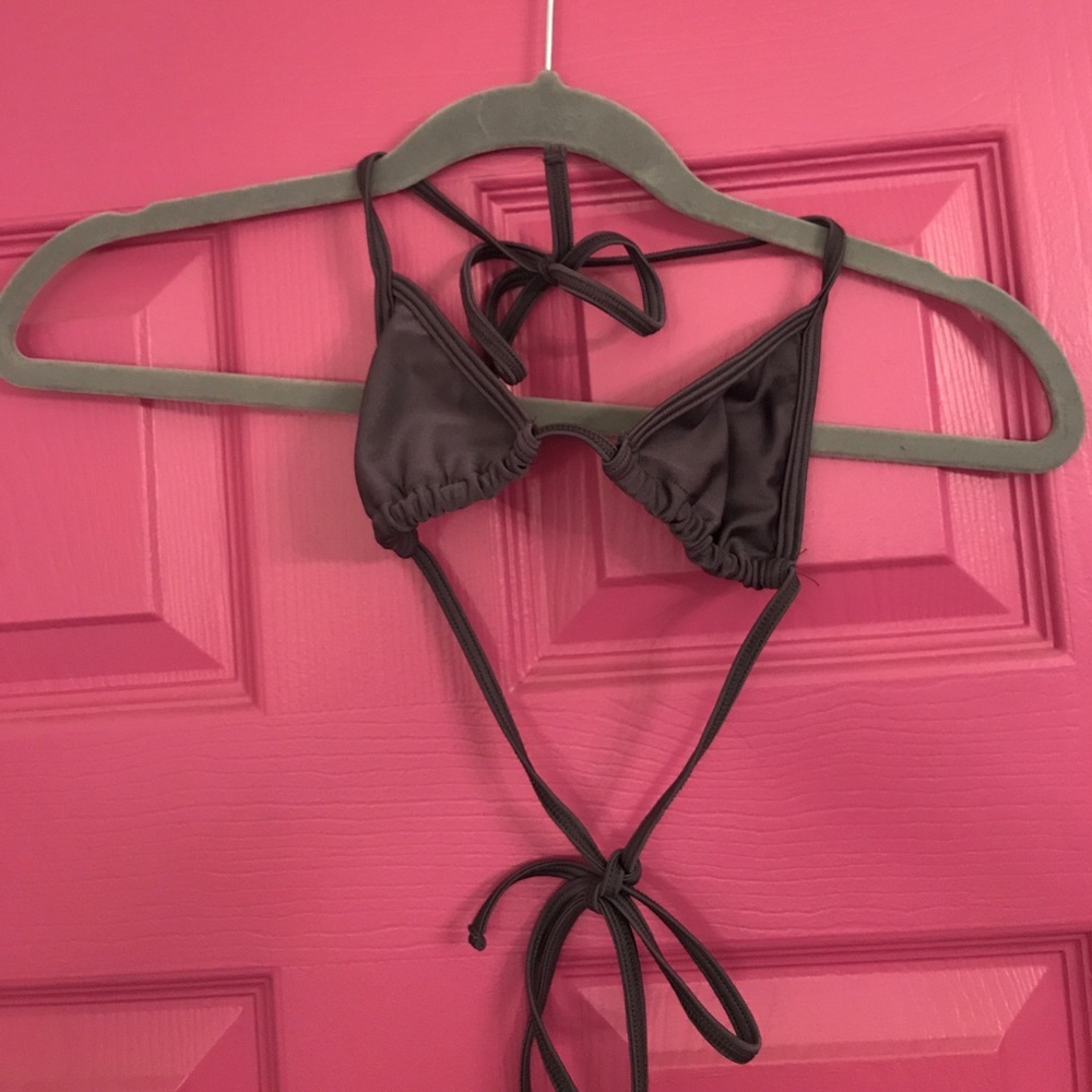 AMERICAN APPAREL GRAY TRIANGLE BIKINI TOP
