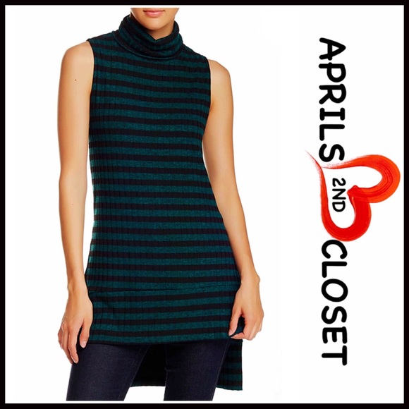 PAINTED THREADS HI LO TURTLENECK PULLOVER TOP - Picture 2 of 6