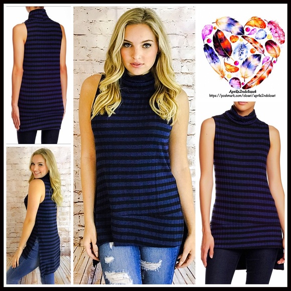 PAINTED THREADS HI LO TURTLENECK PULLOVER TOP - Picture 4 of 6