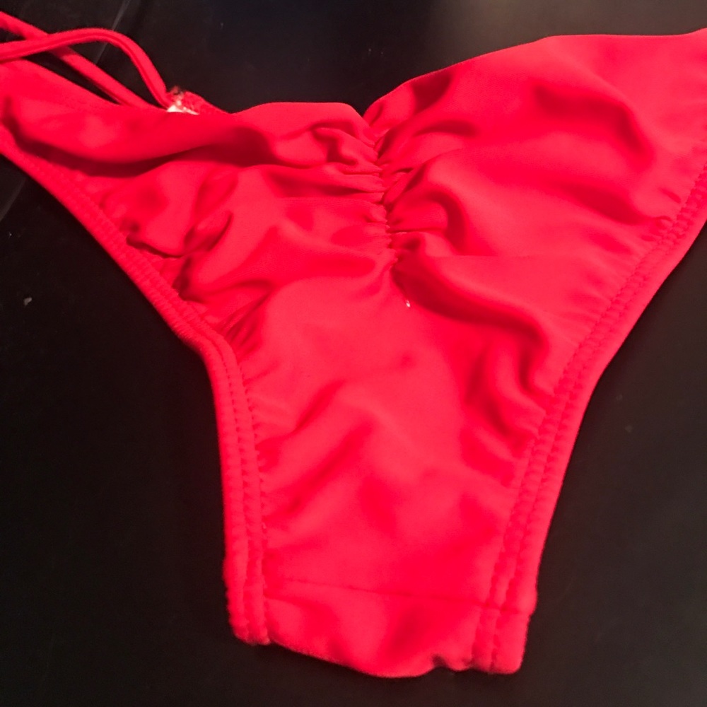 Red cheeky bikini