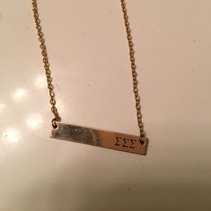 Gold bar sorority necklace