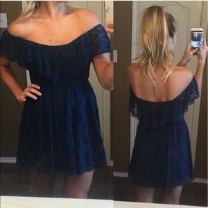 Navy lace dress