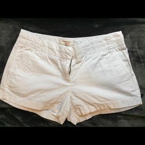 J. Crew white chino shorts size 2