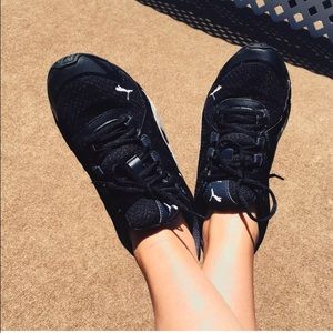 Puma black and white sneakers