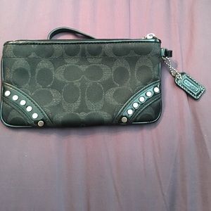 Black coach wristlet