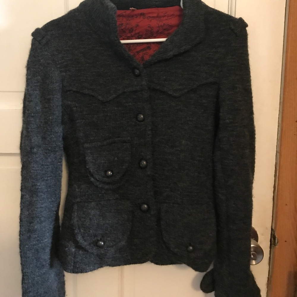Free People Wool Jacket sz xs
