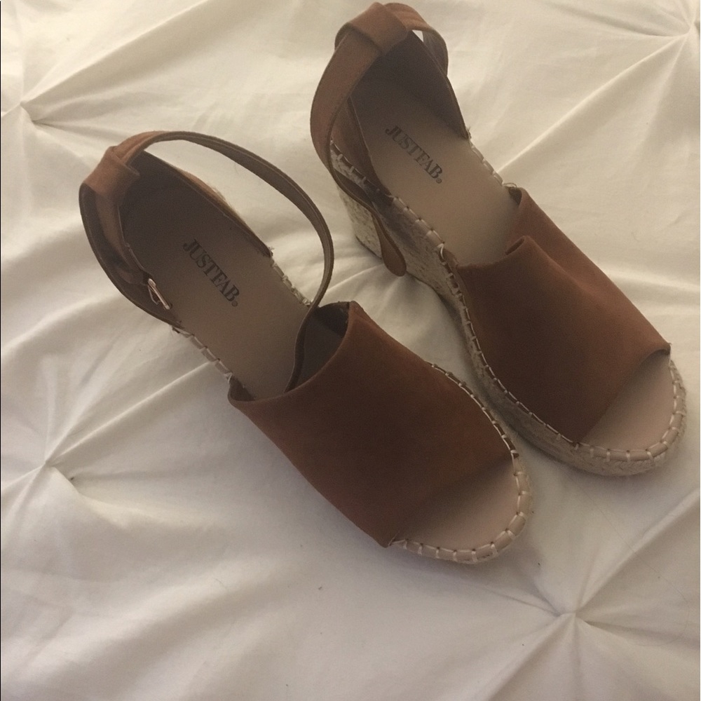 Just Fab cognac espadrilles