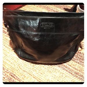 Black Leather Coach Hand Bag!!!