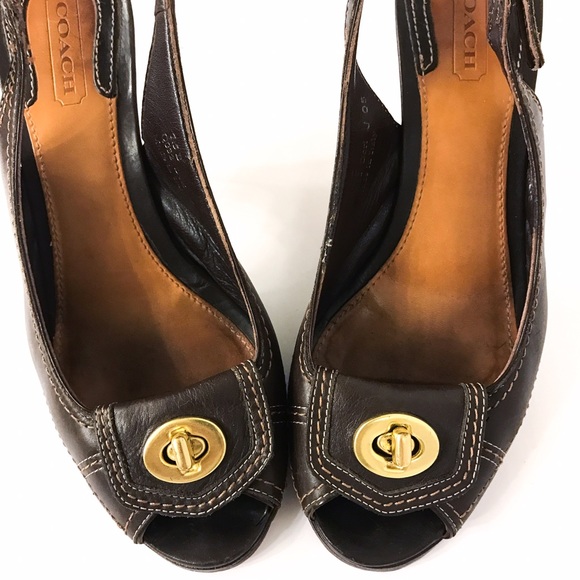 coach slingback heels